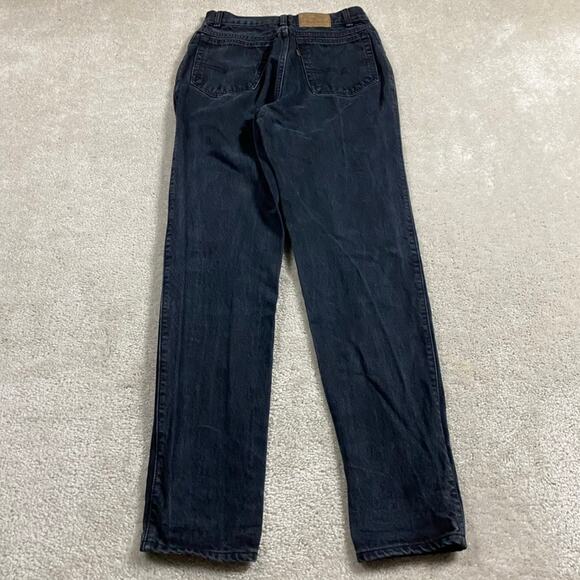 VTG Levi's Jeans Womens 13* Black Tapered 90s USA Grunge Gold Tab Denim Retro - Picture 1 of 9